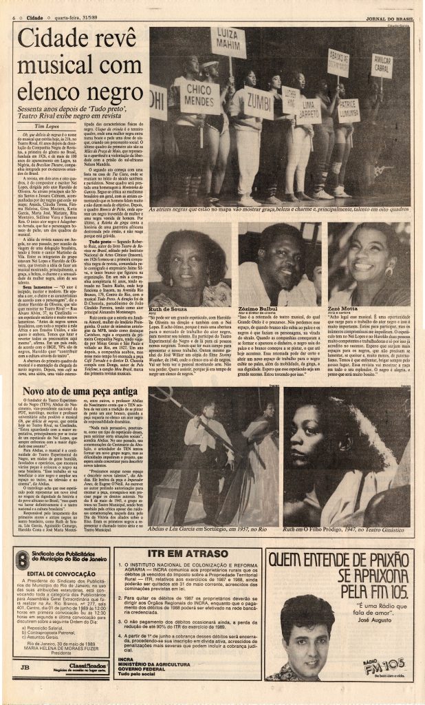 Jornal do Brasil (31/05/1989) - Caderno Cidade – Tim Lopes: 
