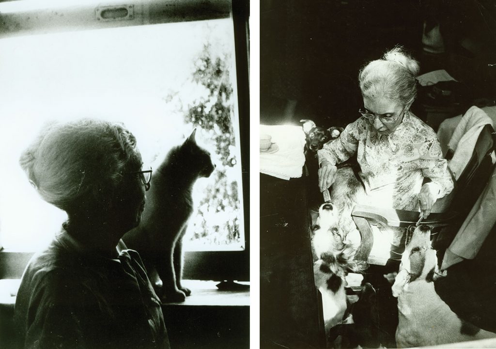 Nise da Silveira em companhia de seus animais