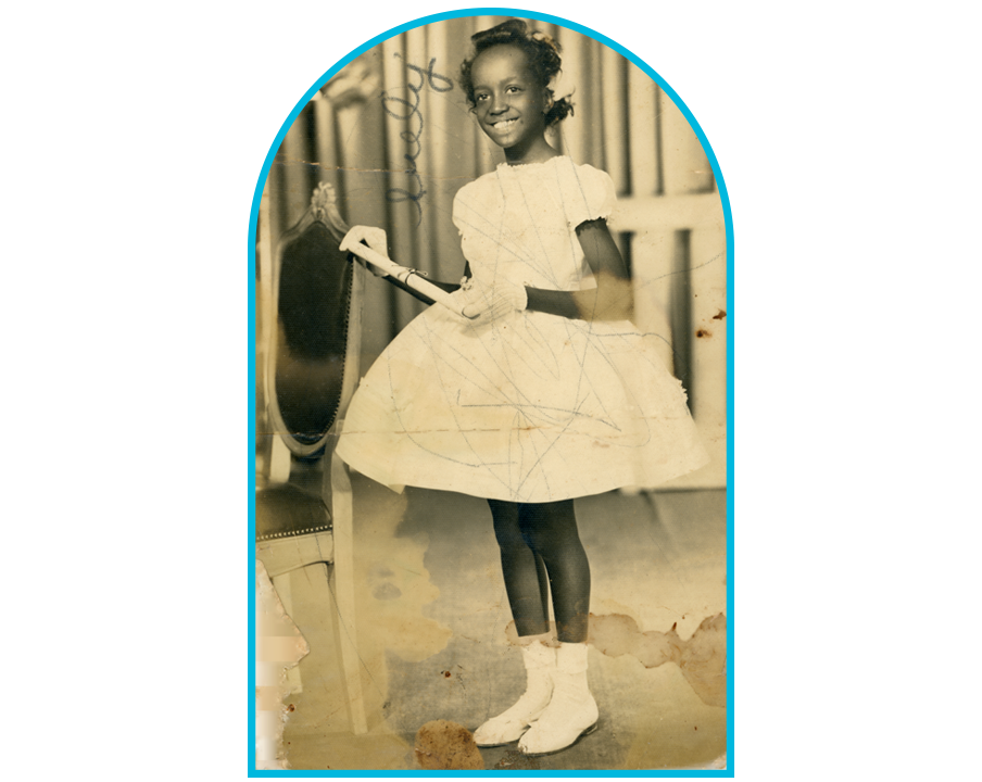 Sueli Carneiro no curso primário em1960.