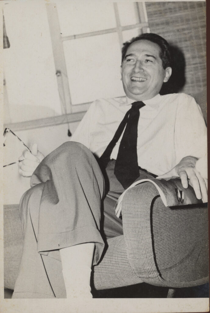 Mario Pedrosa, 1959 imagem: autoria desconhecida Centro de Estudos do Movimento Operário Mario Pedrosa (Cemap) – Acervo Centro de Documentação e Memória da Universidade Estadual Paulista (Cedem/Unesp)